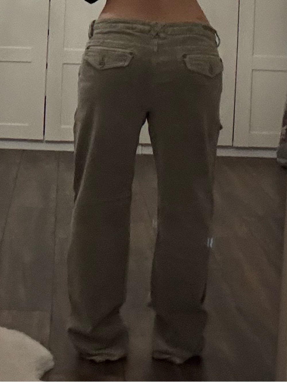 DKNY green khaki corduroy cargo pants - Picture 2 of 6